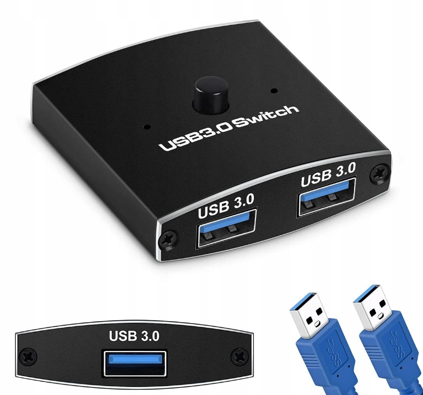 

Przełącznik Switch Kvm Usb Hub 3.0 3 x Usb