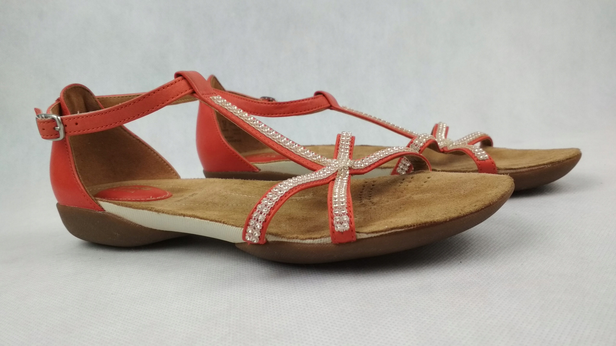 CLARKS Raffi Star Buty Klapki Sandały Sandałki Skórzane Roz 39