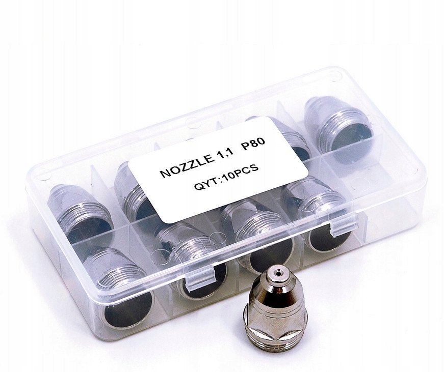 10 Ks Plazmová tryska P80 1,1 mm Plazma CUT-80 1,1 mm pro řezačku