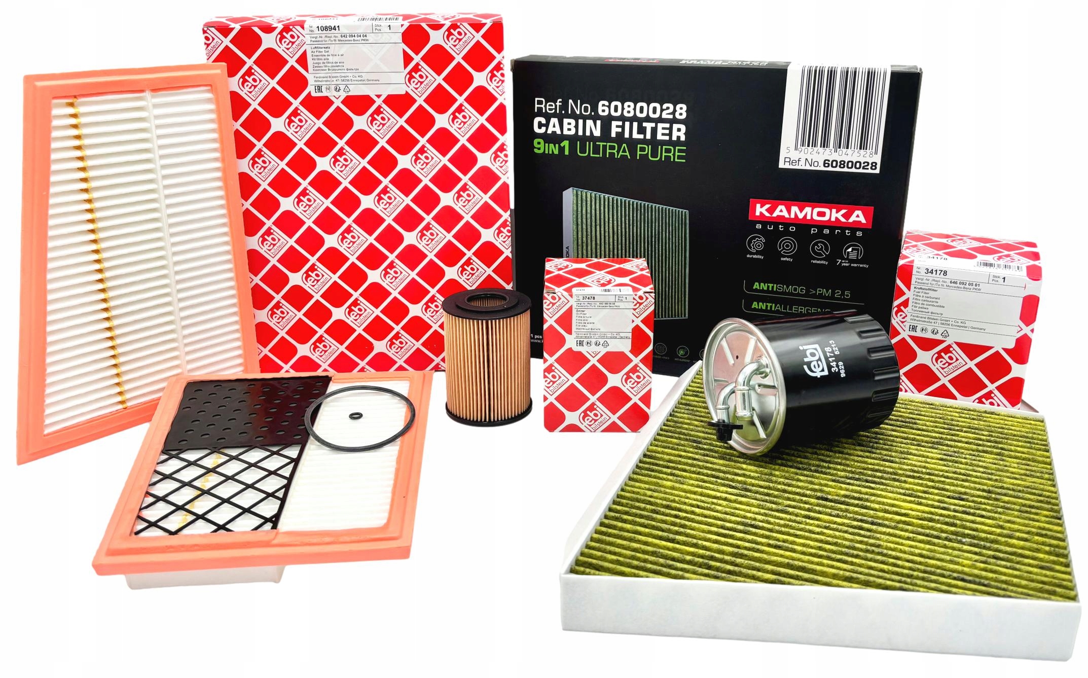 Febi Kamoka Sada Filtrů Mercedes E W211 3.0 CDI E320 CDI 224KM Bluetec