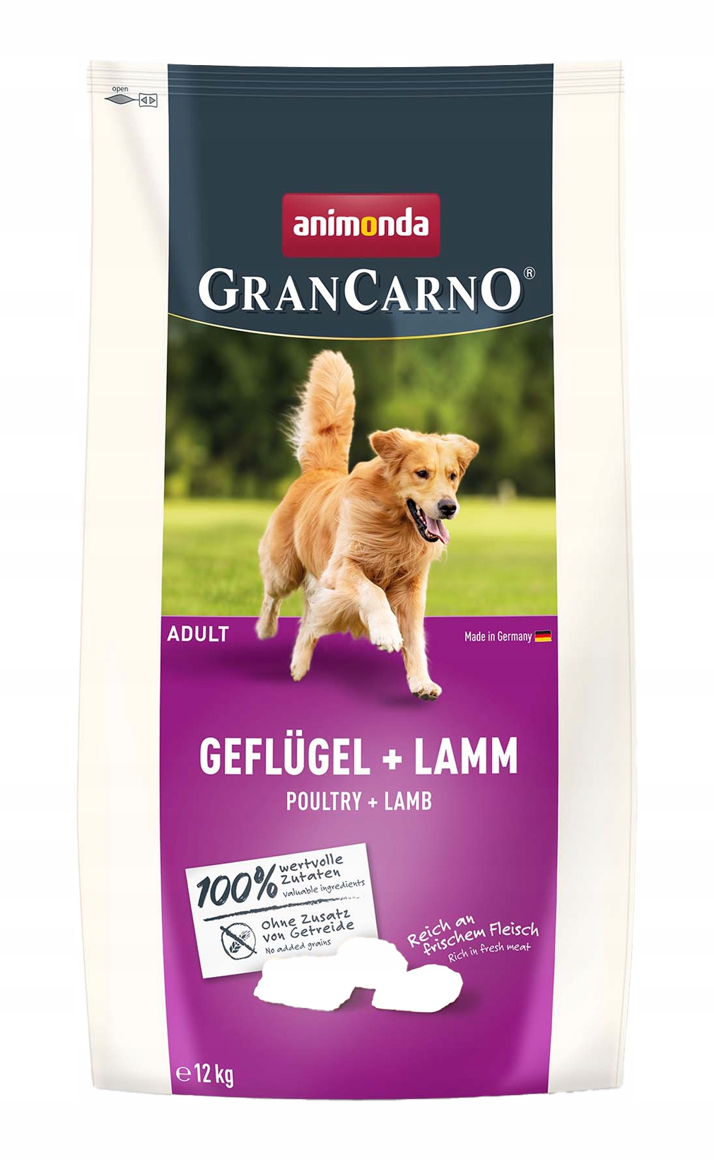 Animonda GranCarno Adult drób, jagnięcina 12kg sucha karma dla psa