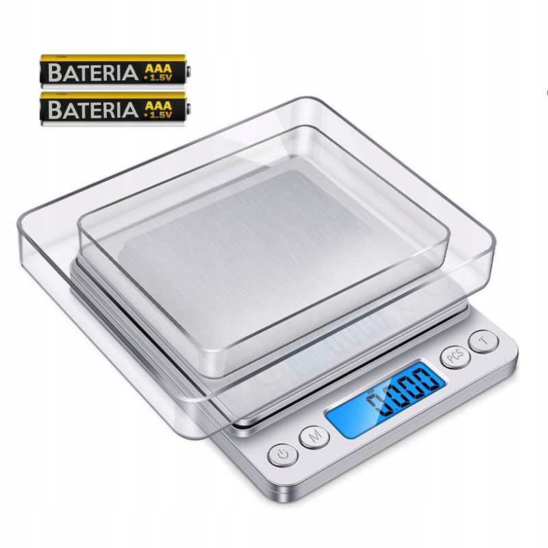 

Waga Jubilerska Kuchenna Precyzyjna LCD 2000g/0,1g