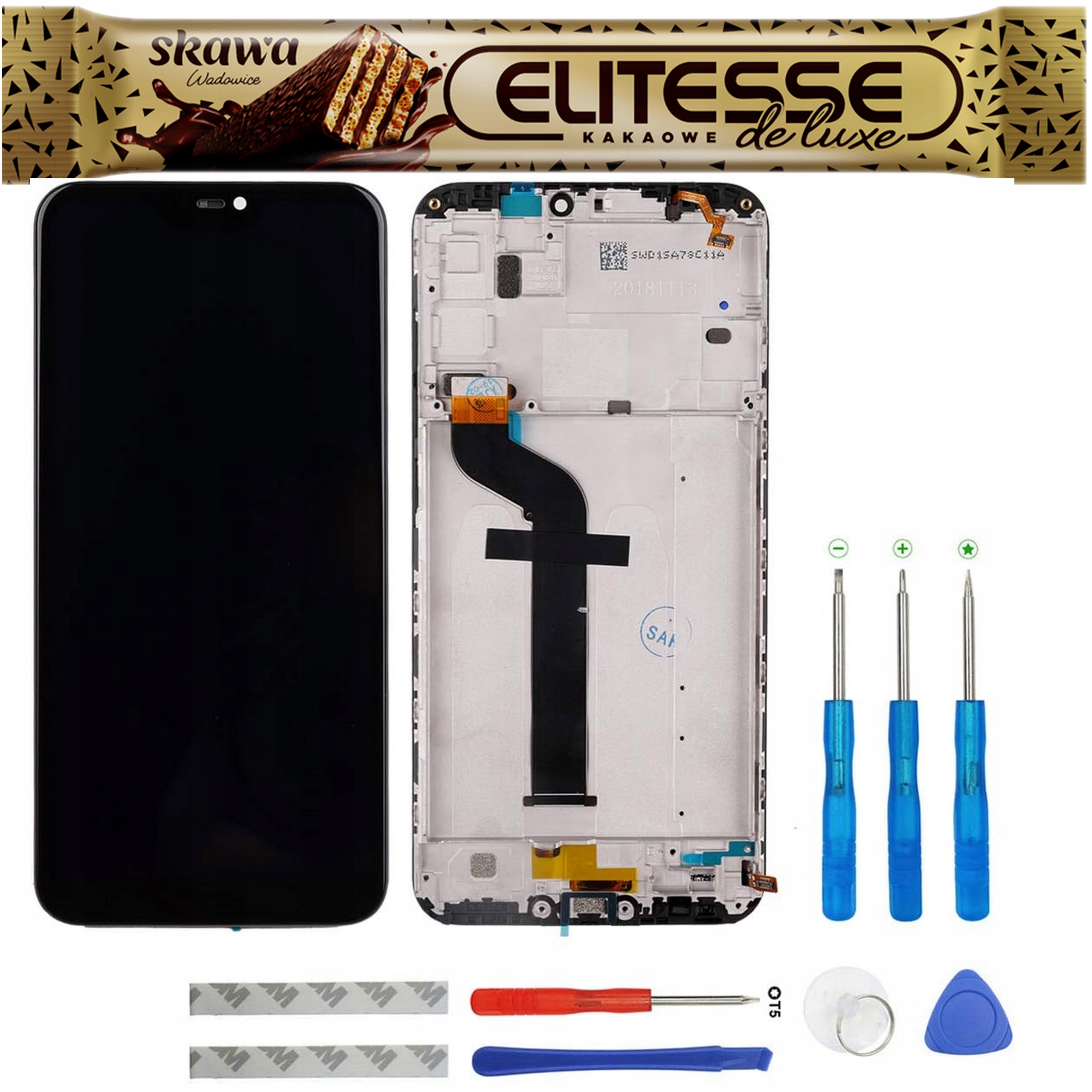 LCD displej Swark Xiaomi Mi A2 Lite/Redmi 6 Pro s černým Rámeček