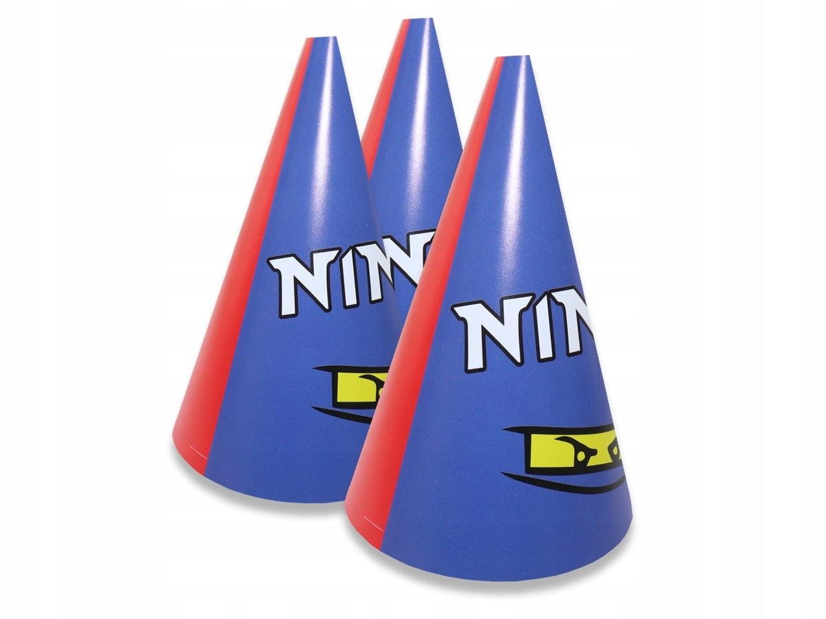

Czapeczki Papierowe Ninjago Urodziny 6sztuk