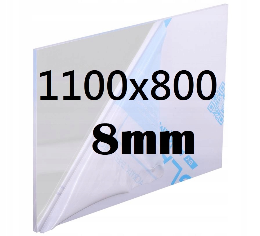 Plexi Plexi Plexi Plexa na míru 110 cm x 80 cm x 8 mm