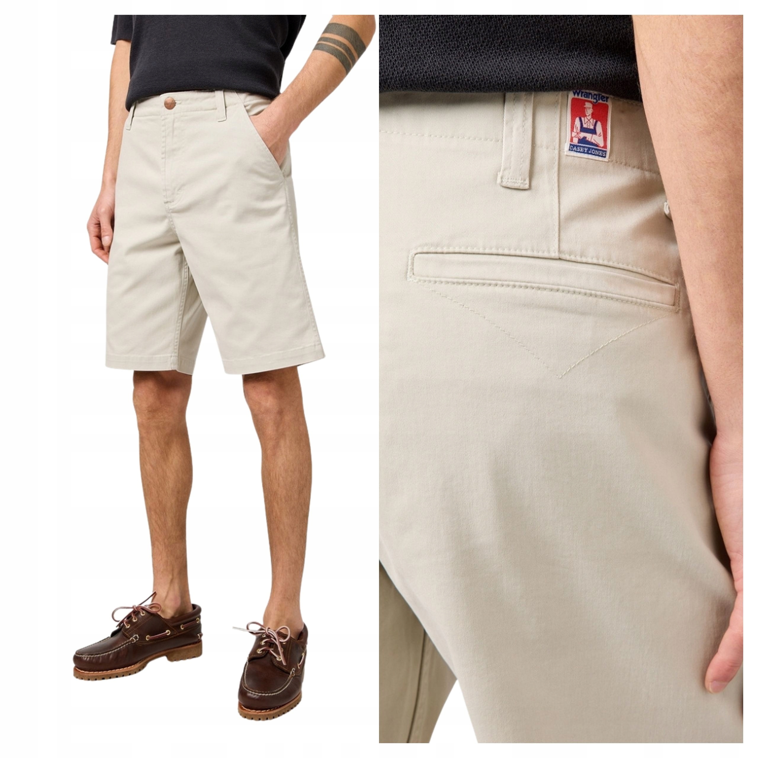 Pánské šortky Wrangler Cj Chino Pelican Casual bavlněné W34