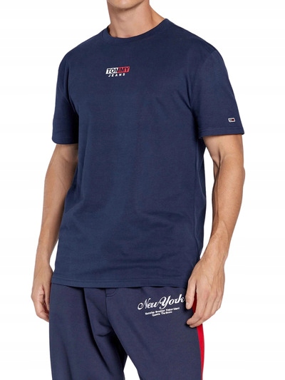 Tommy Jeans Regular Fit Pánské tričko modré, Velikost XXL