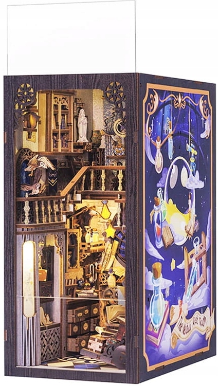 Miniaturowy domek Book Nook Pracownia Alchemika Diy Habarri