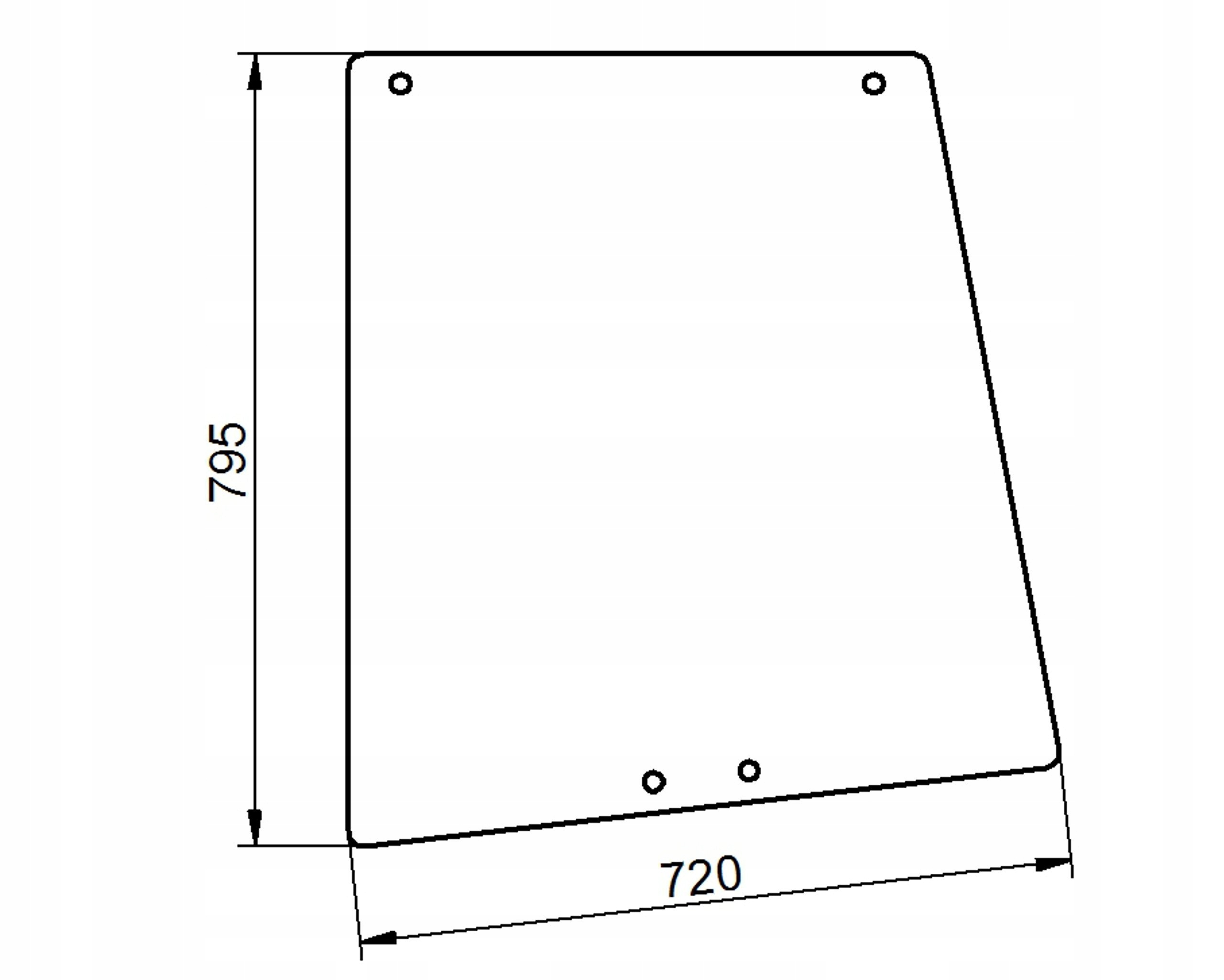 sklo Valmet série 505-905 boční