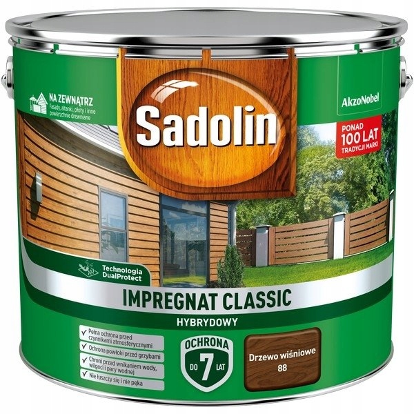 

Sadolin Classic impregnat 9L Drzewo Wiśniowe 88