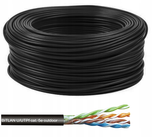 

Kabel przewód skrętka ziemny U/UTPf cat 5e za metr