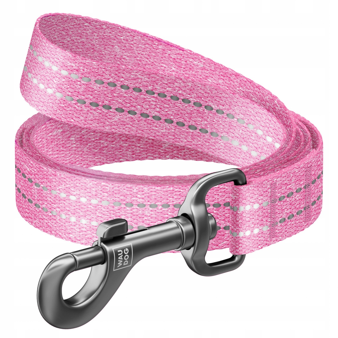 

WauDog Re-cotton Smycz dla psa 3m /2,5 cm Różowa