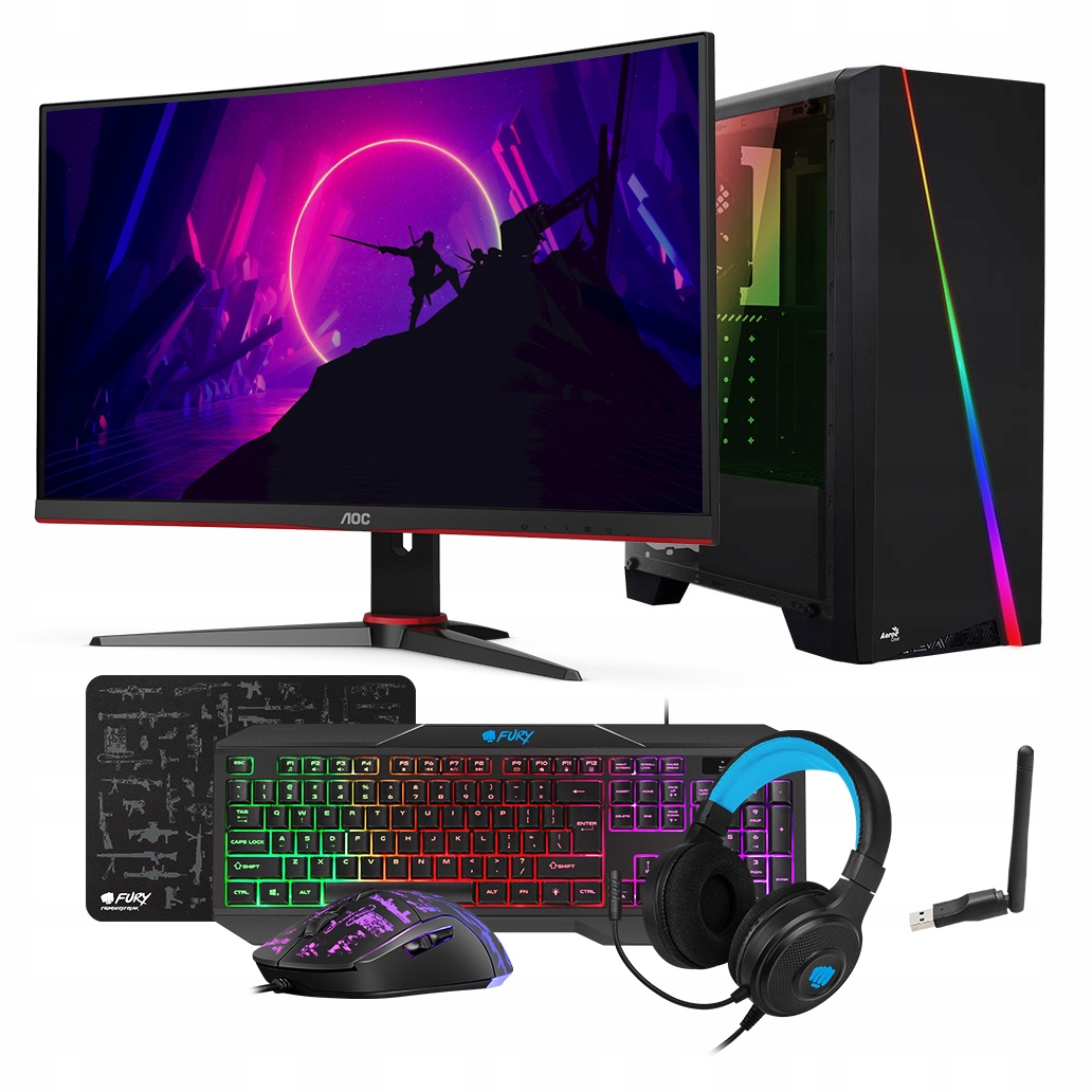 

Zestaw Gamingowy i5 GTX1650 16GB WIN10 Led 165Hz