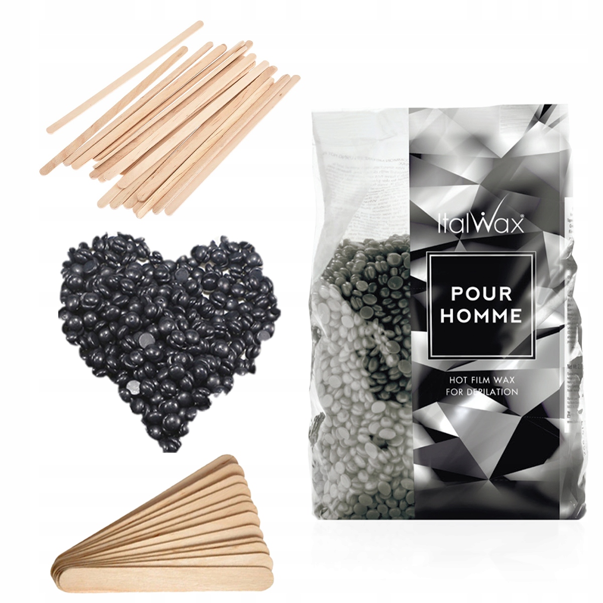 

Italwax Męska depilacja Barber wosk twardy szpatuł