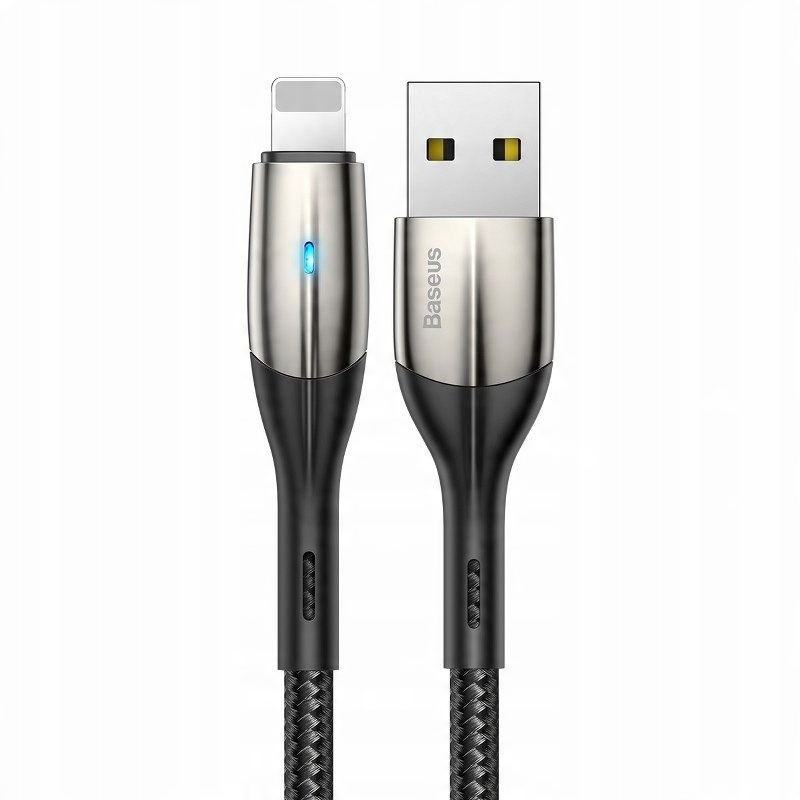 

Kabel Lightning z diodą Led Baseus 1m 2.4A czarny