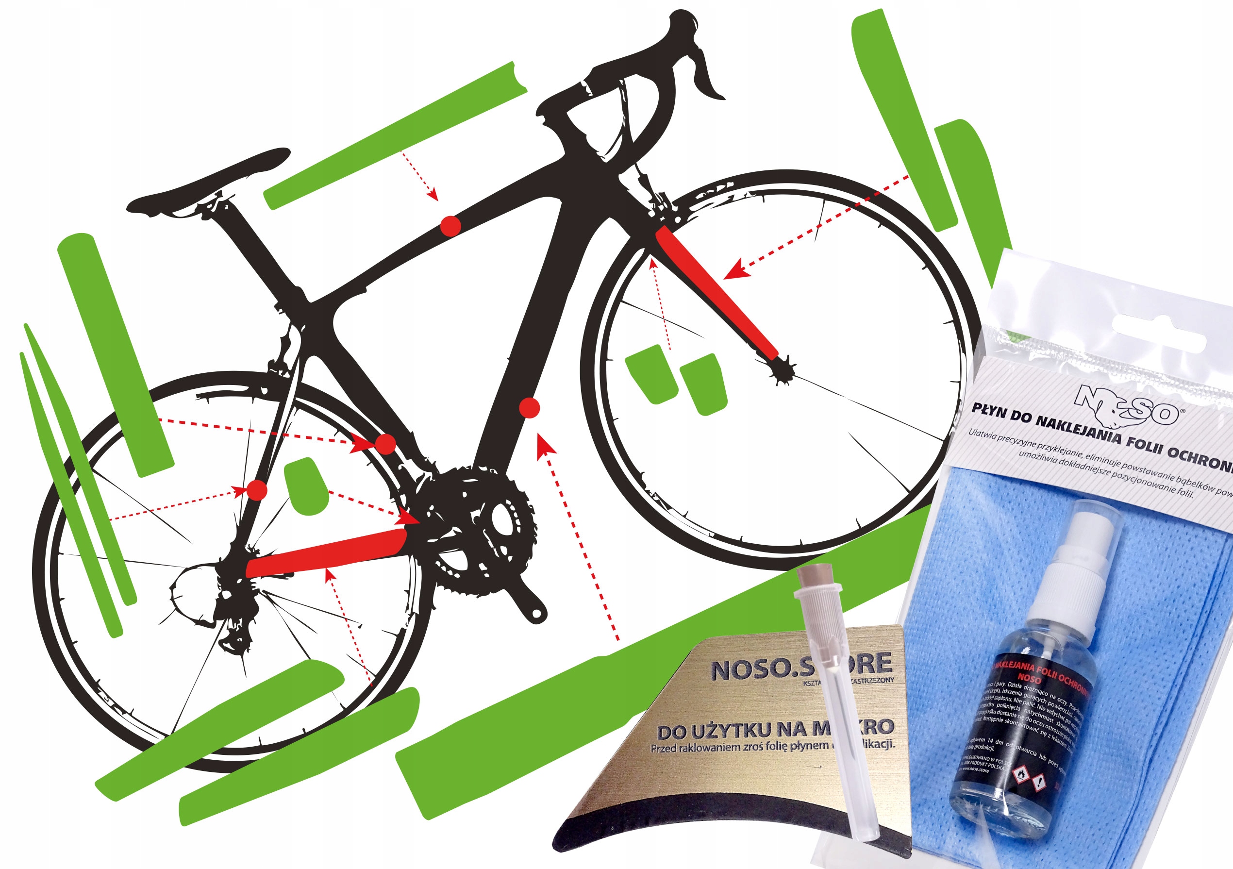Folia ochronna na Gravel Kolarzówka zestaw XXL SLIM|błysk 5lat Strong
