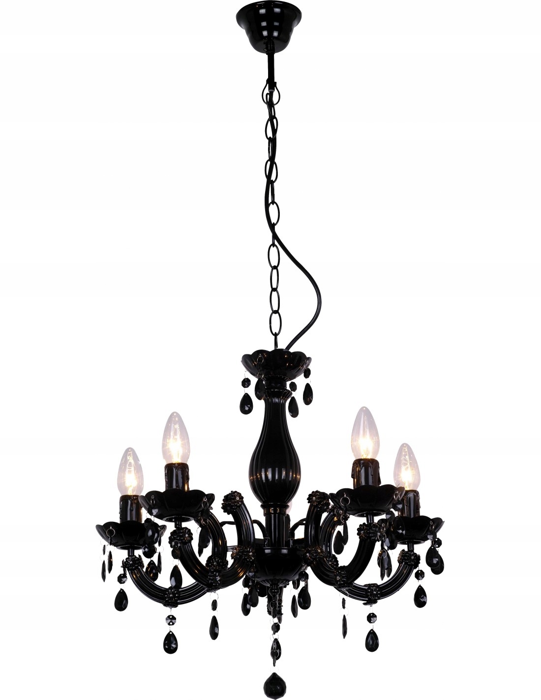 Stropní svítidlo s rozloženými rameny ve stylu glamour Magnolie s krystaly