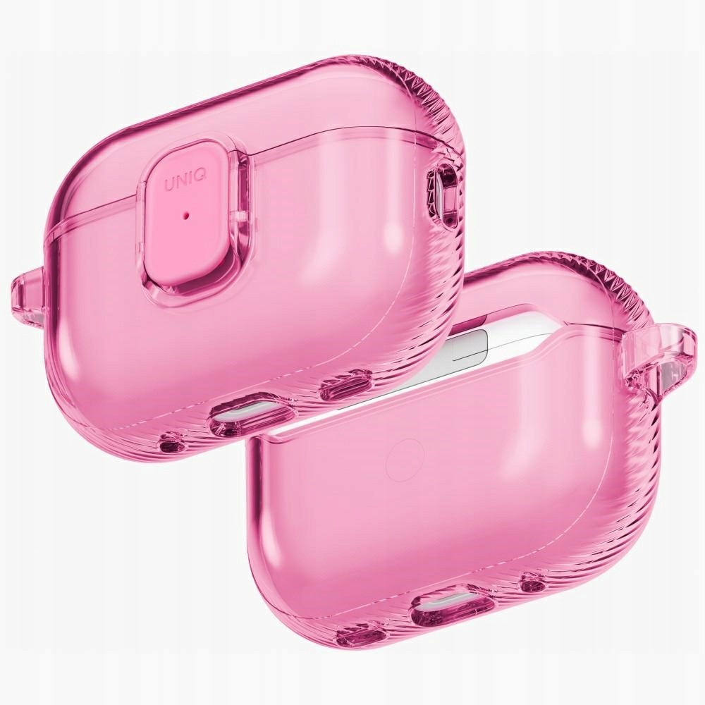Pouzdro Uniq Glase Pro pro AirPods Pro 3 Lock Case růžové