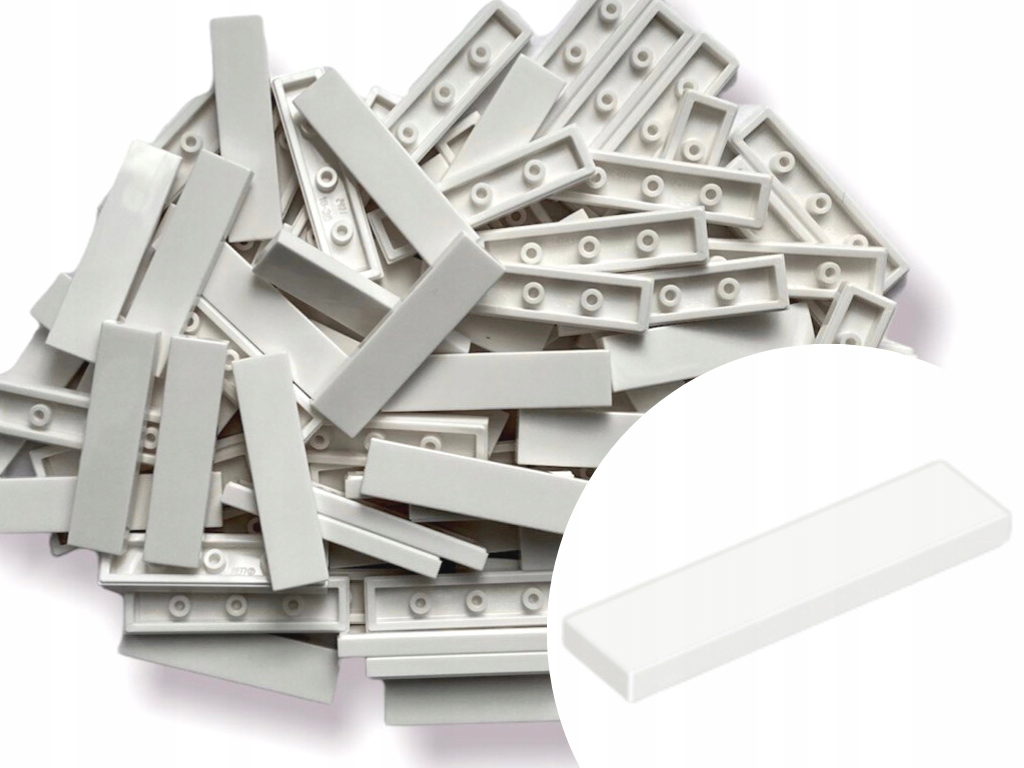 

Lego 2431 Tile Płytka 1x4 White Biały 20 szt