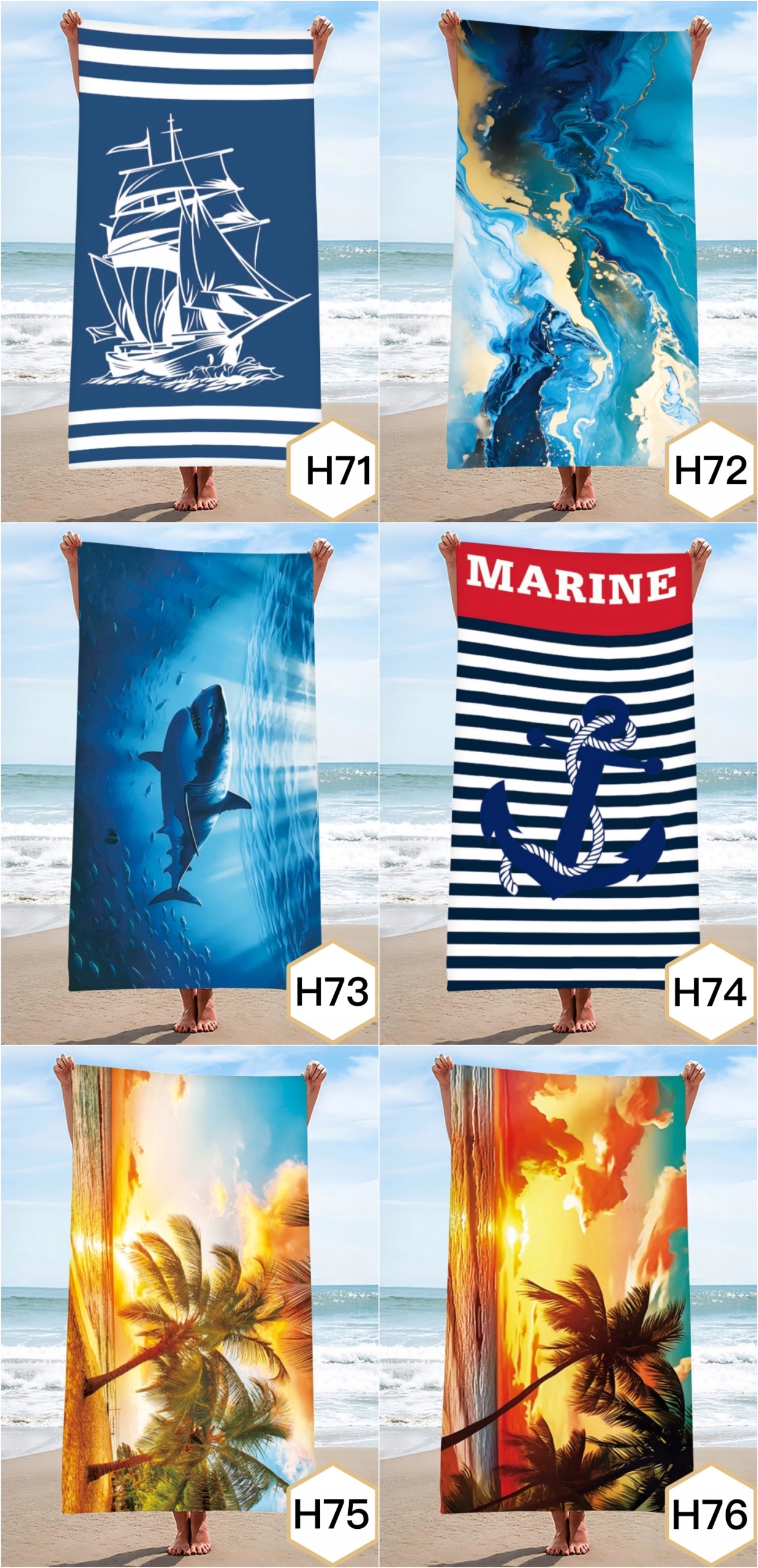 RĘCZNIK PLAŻOWY DUŻY KĄPIELOWY SUMMER RĘCZNIKI XL Kształt prostokątny