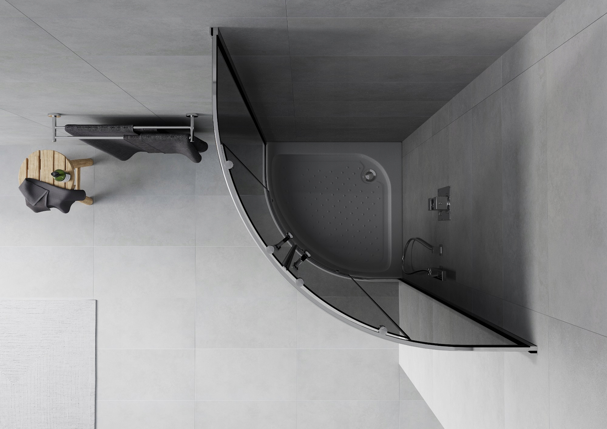 MEXEN RIO KABINA PRYSZNICOWA GRAFIT 70 x 70 CM CHROM + BRODZIK Marka Mexen