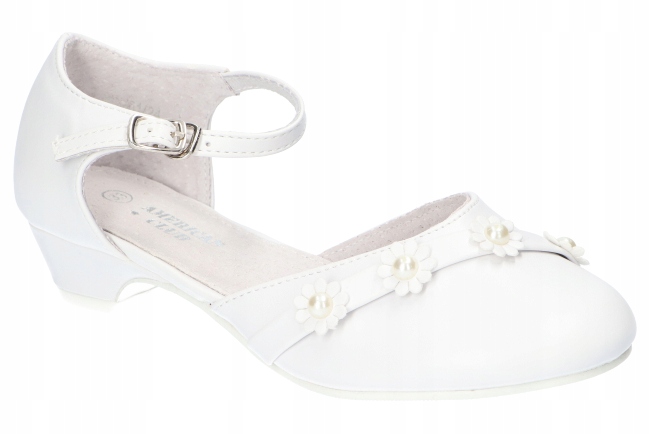 AMERICAN CLUB KOM61 BUTY KOMUNIJNE GALOWE PANTOFLE BALERINKI BIAŁE 38