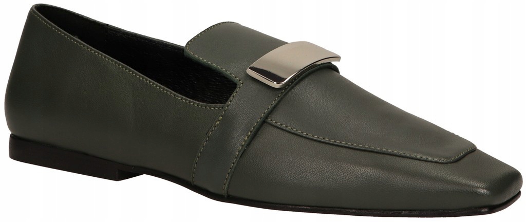 Polobotky lordsy zelené pohodlné boty s plochou podrážkou dámské Karino 37