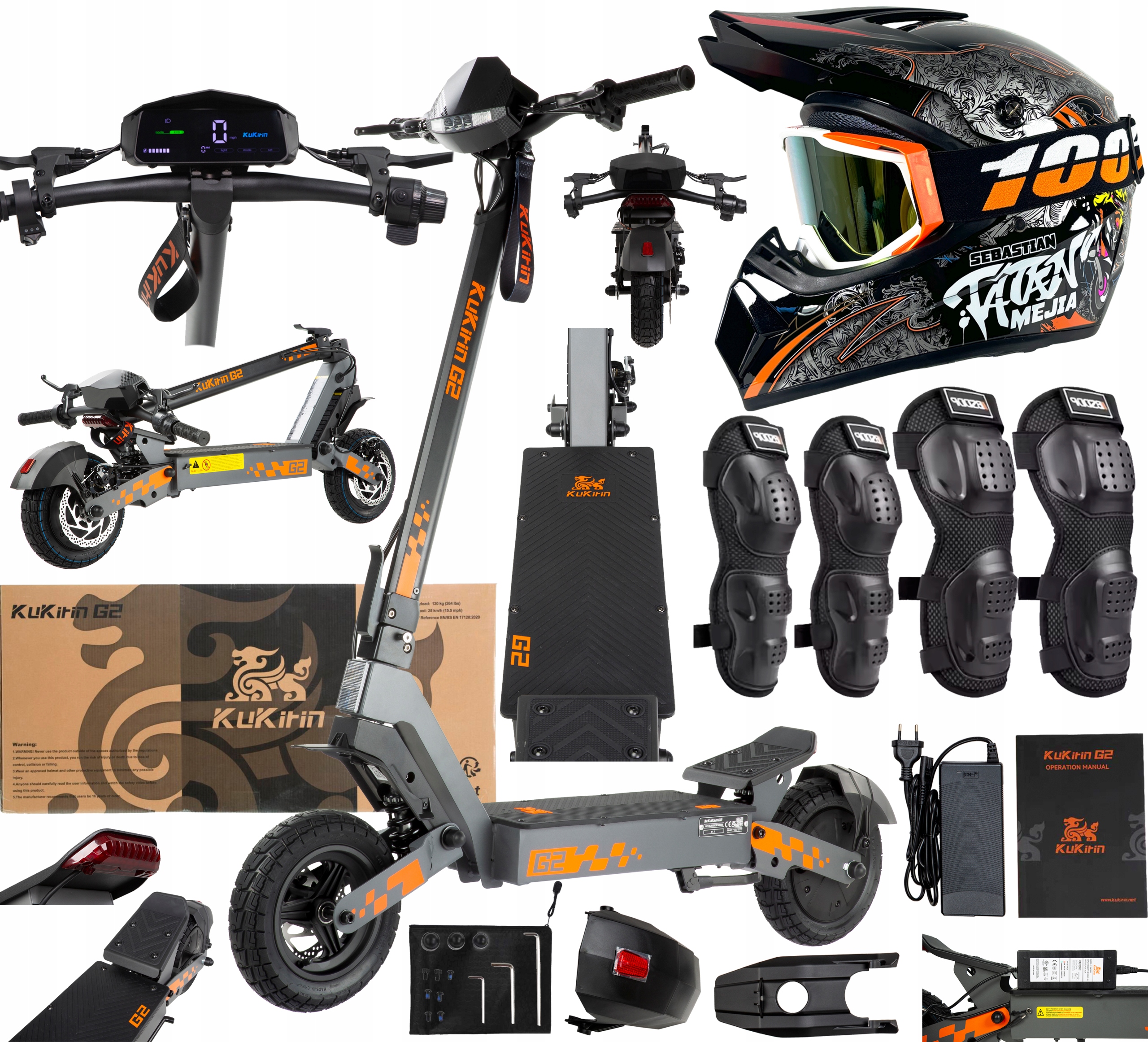 2026 KuKirin G2 pojazdy elektryczne 800W 45KM/H 48V 15Ah 55KM 10" +Prezent