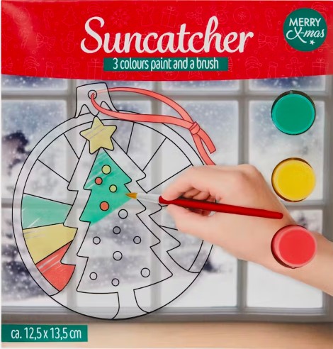 Bombka do malowania ZAWIESZKA choinkowa witraż + farby