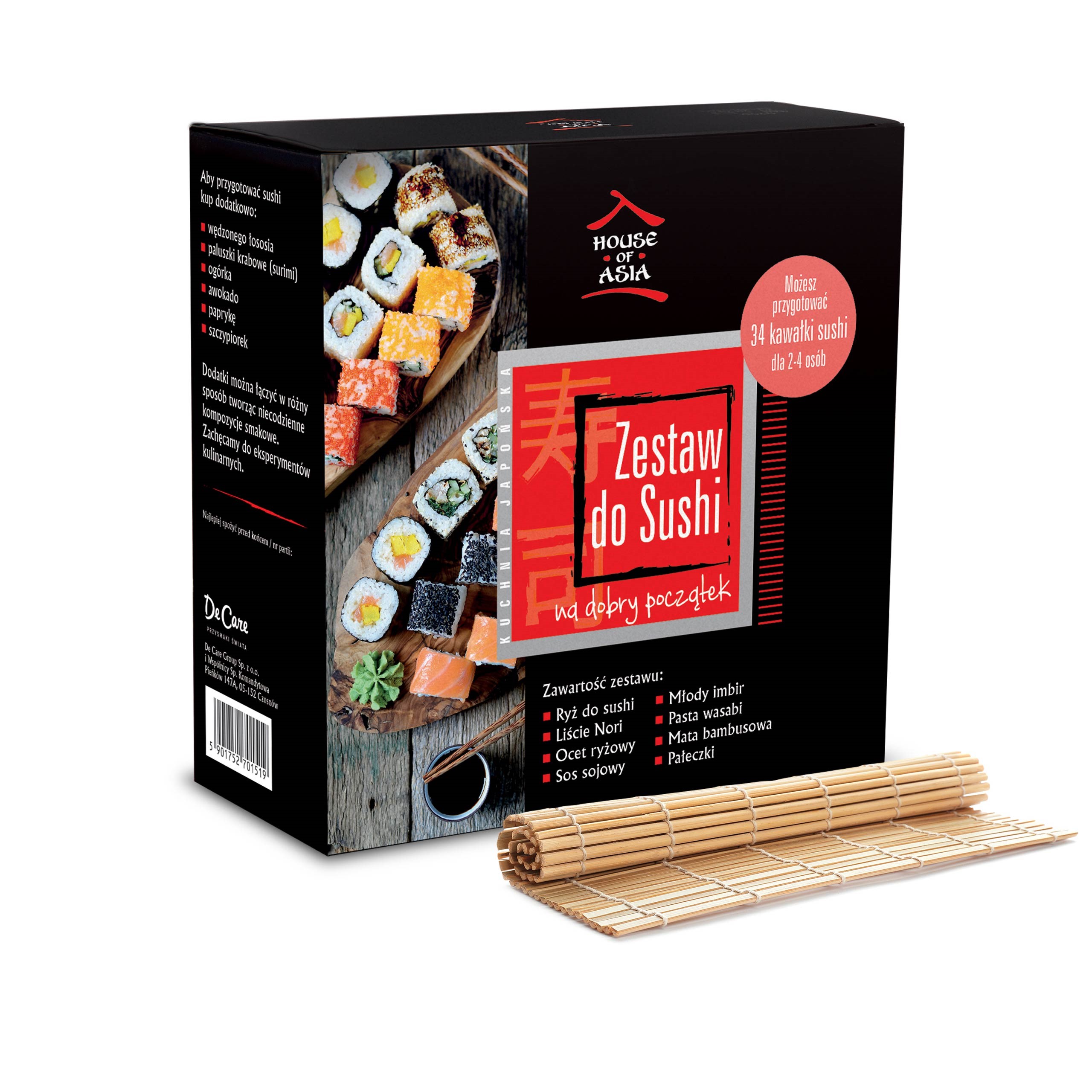 

Zestaw do sushi dla początkujących 36 kawałków