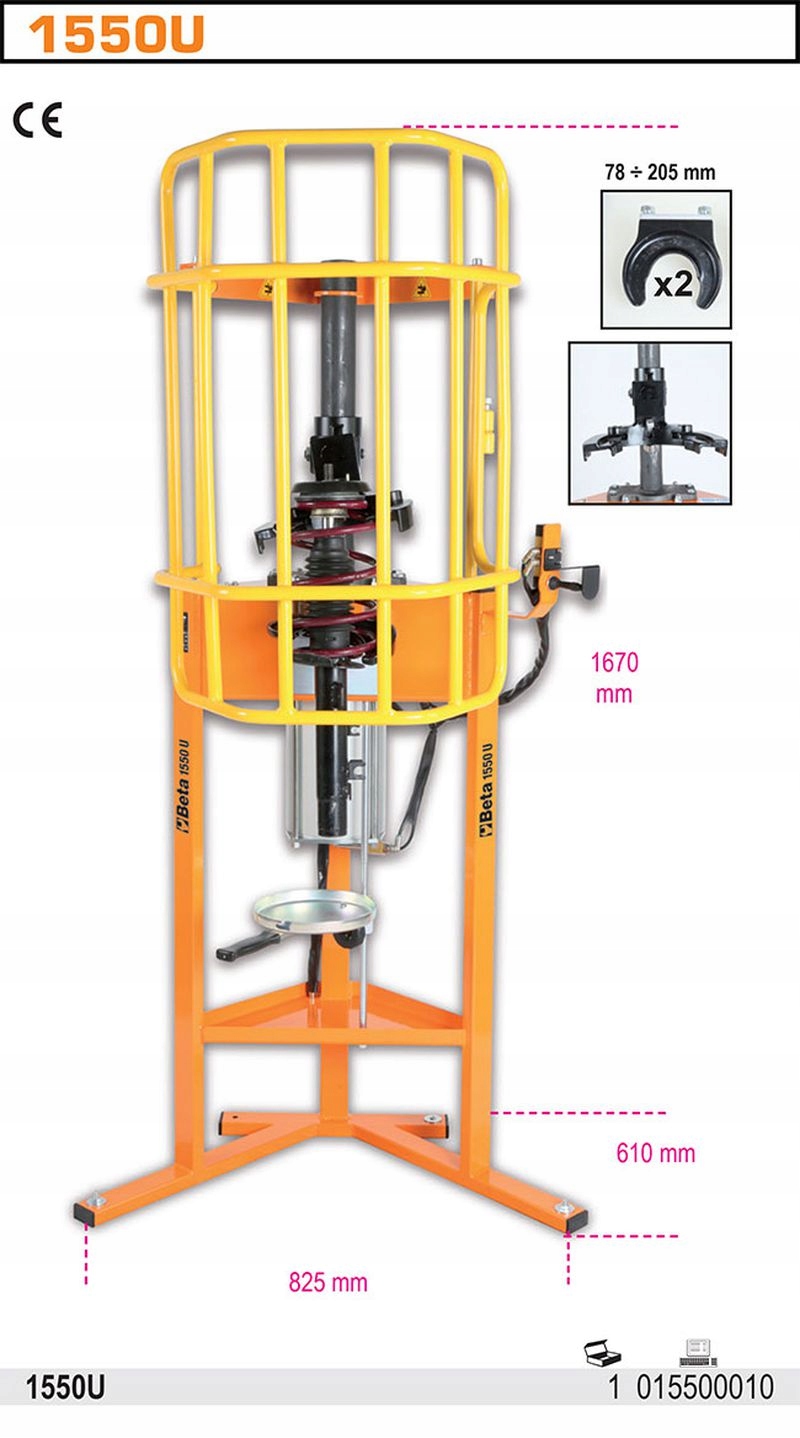 1550U БЕТА-ПРУЖИННЫЙ ПНЕВМАТИЧЕСКИЙ ЗАЖИМ