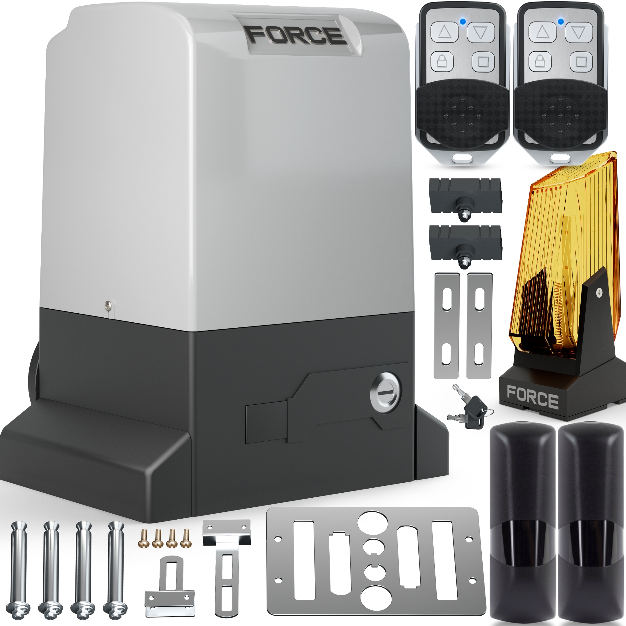 Sada Pro Brány Pohon Force 2000 Kg Ovladače Led Lampa