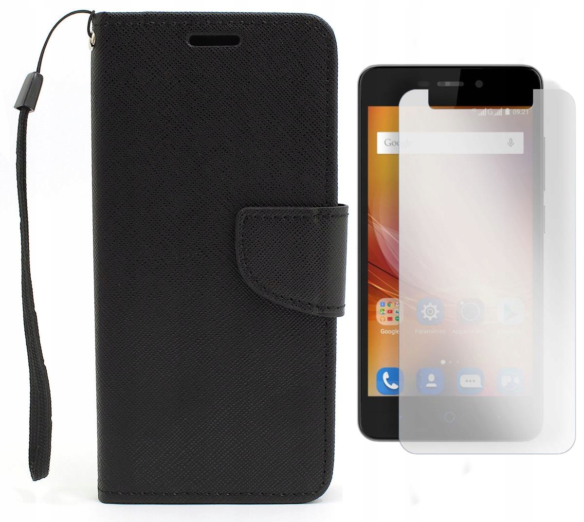 

Etui Fancy Diary do Zte Blade A452 czarn +szkło