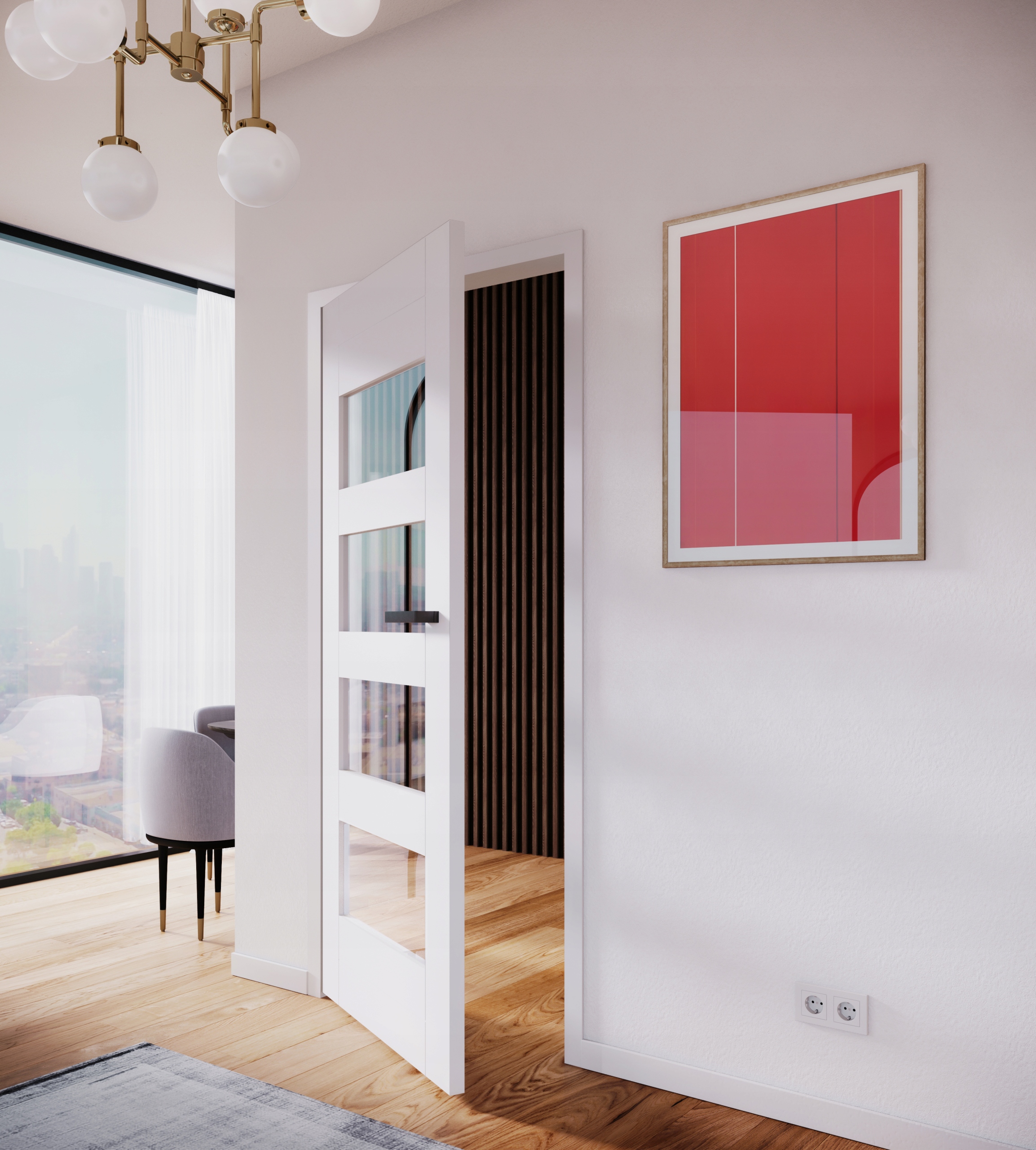 OŚCIEŻNICA REGULOWANA DO DRZWI BEZPRZYLGOWYCH ZAKRES 8.5-20.5 cm Typ Kompletna