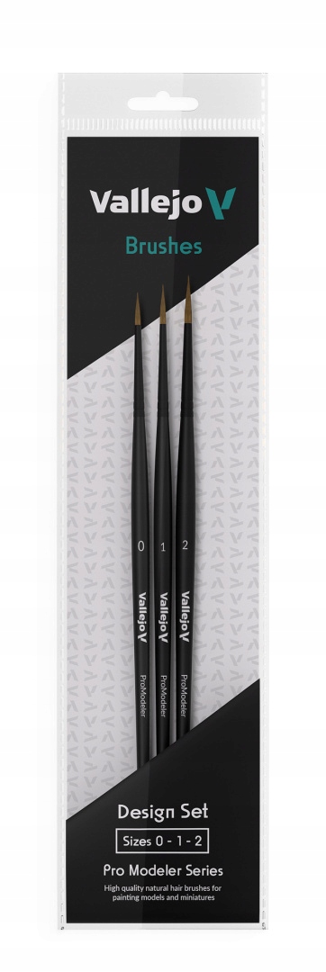 Sada 3 štětců Design Set Natural Hair 0 1 2