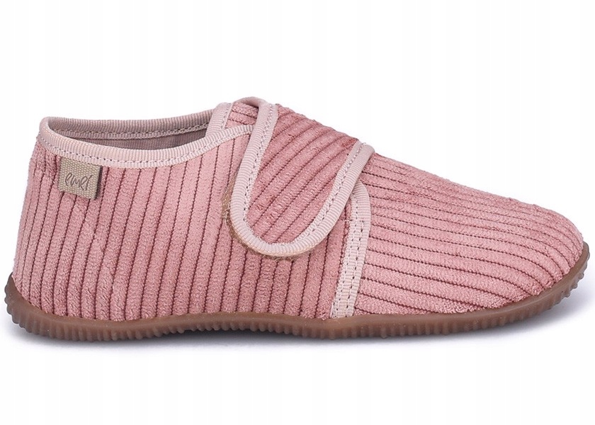 Emel Ek 5000D Miękkie Kapcie Dziecięce Barefoot Sztruksowe Różowe R 22