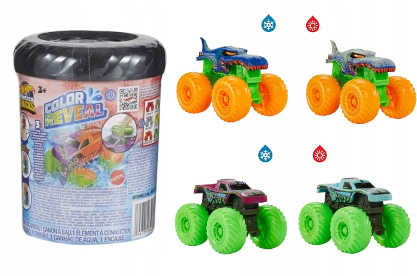 

Hot Wheels Monster Truck Autko Color Reveal