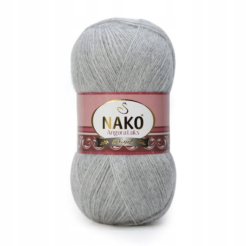 Włóczka Nako Angora Luks 100g kolor: 195/szary mel