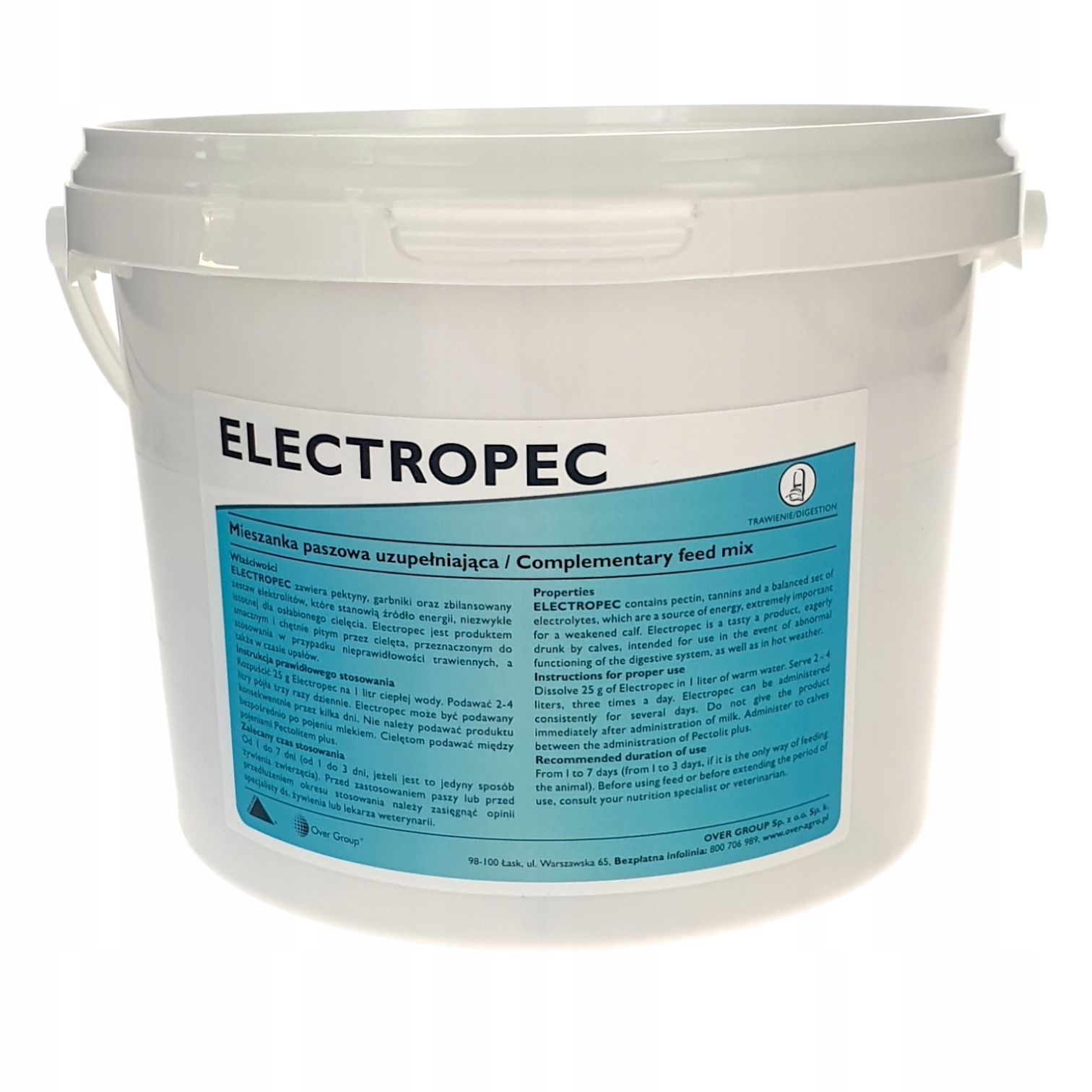 

Over ElectroPec 1kg Preparat dla cieląt elektolity