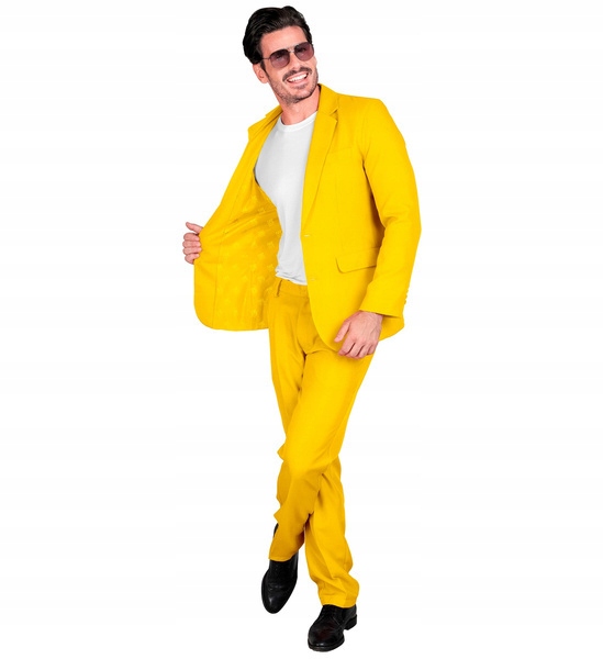 Pánský Žlutý Oblek Disco Léta 80 90 Převlek Karneval S