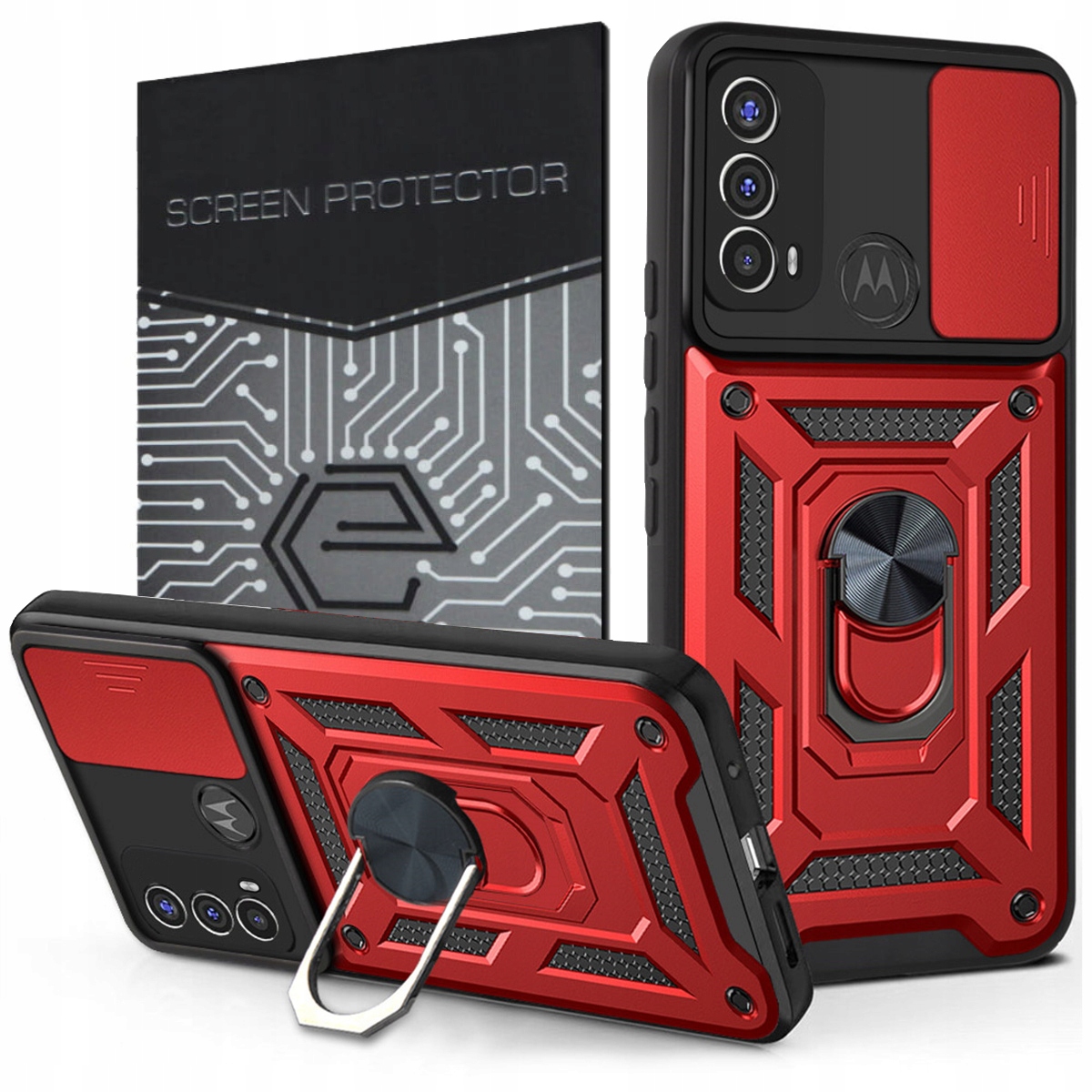 

Case Etui Pancerne+szkło do Motorola Moto E30 E40