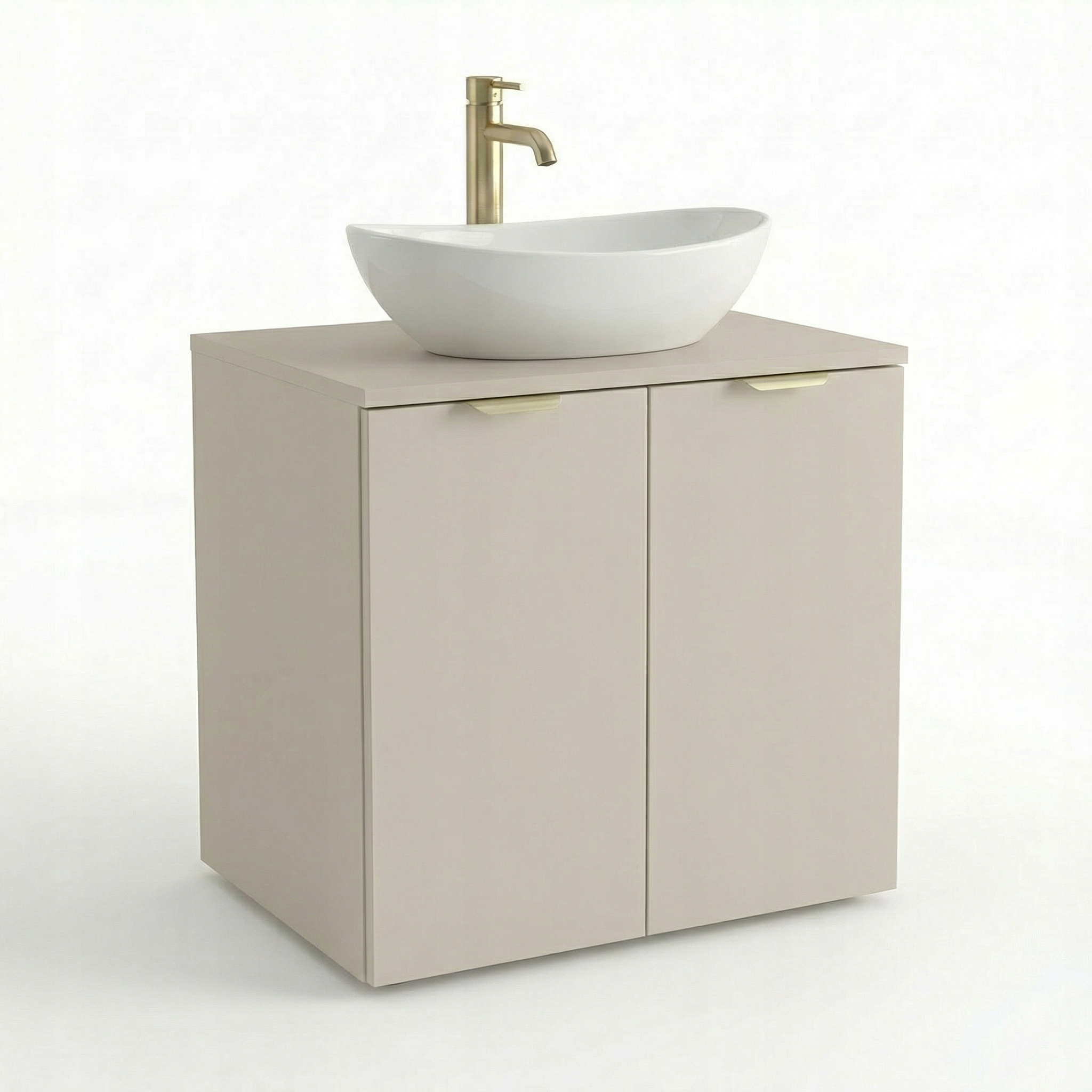 Koupelnová skříňka s dveřmi a umyvadlem na desku Kaszmir Orio, 60 cm