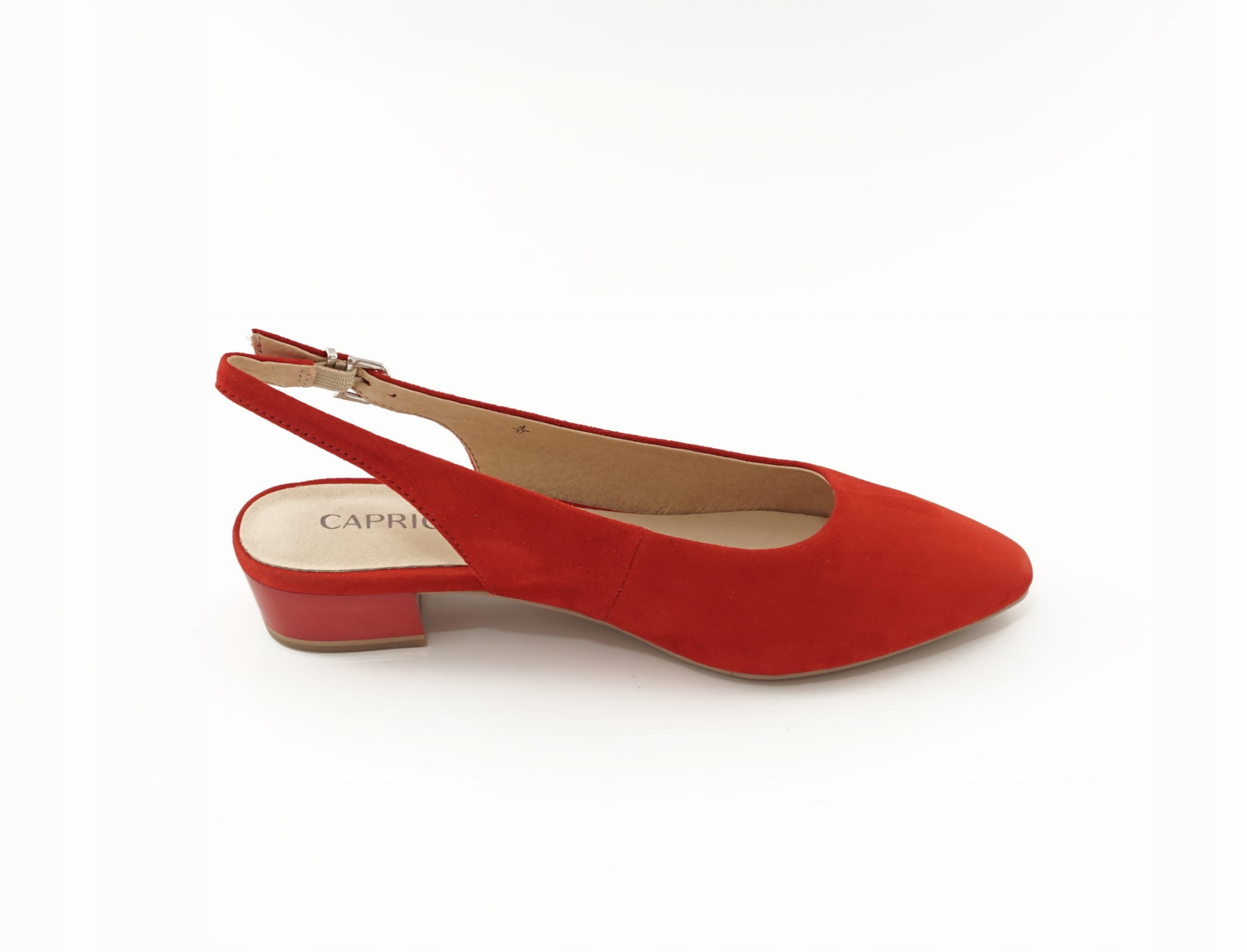 SANDAŁY CAPRICE 9-29403 24 524 RED SUEDU R36 Materiał zewnętrzny skóra naturalna