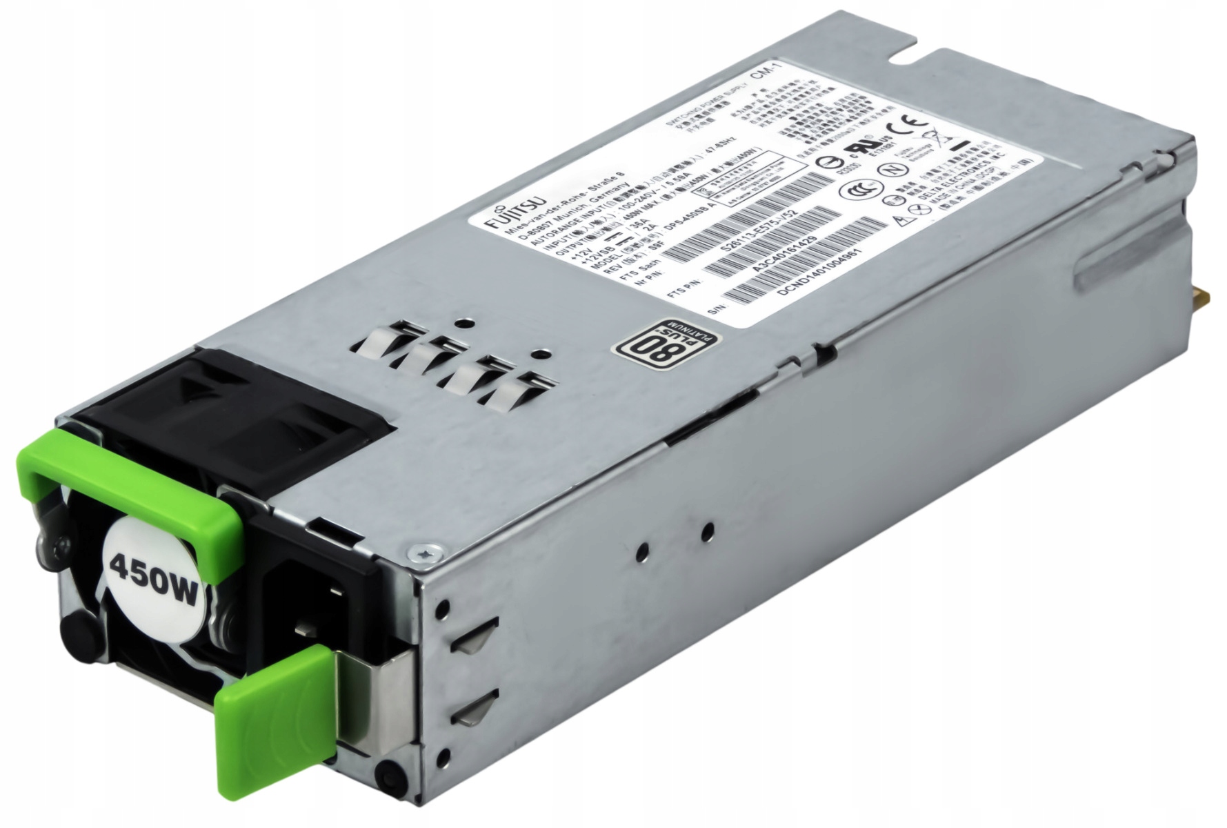 Fujitsu S26113-E575-V52 450W Napájecí zdroj A3C40161429 DPS-450SB A
