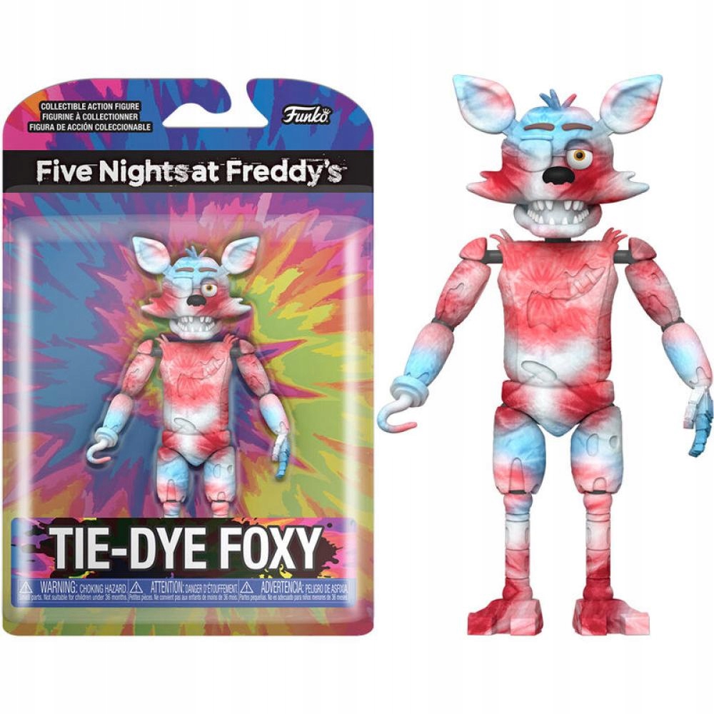 FNAF Five Nights at Freddy's - Action Figure Ruchoma Figurka - TIE-DYE Foxy
