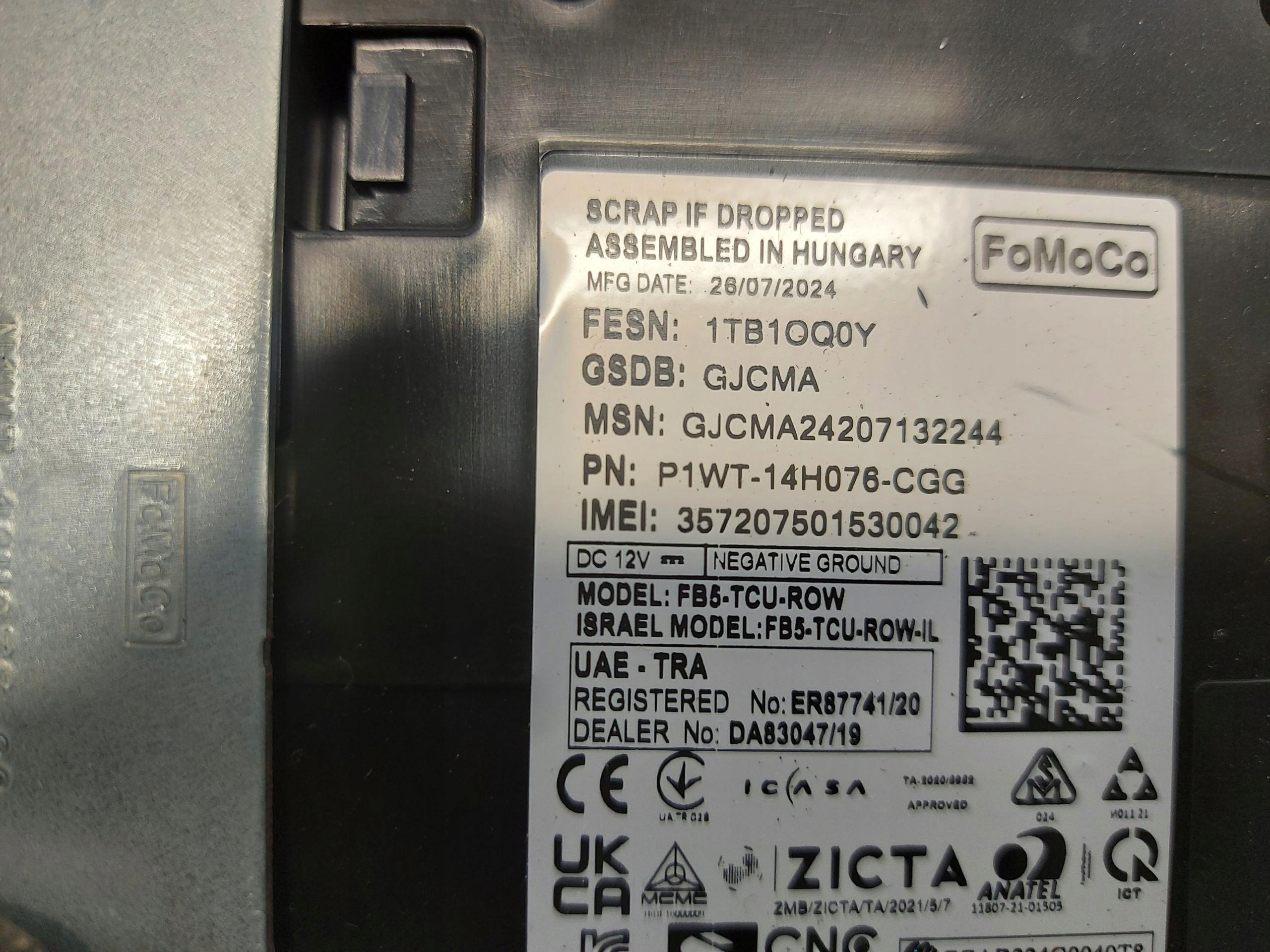 Ford Ranger X 6 VI 2024r module control unit P1WT-14H076-CGG