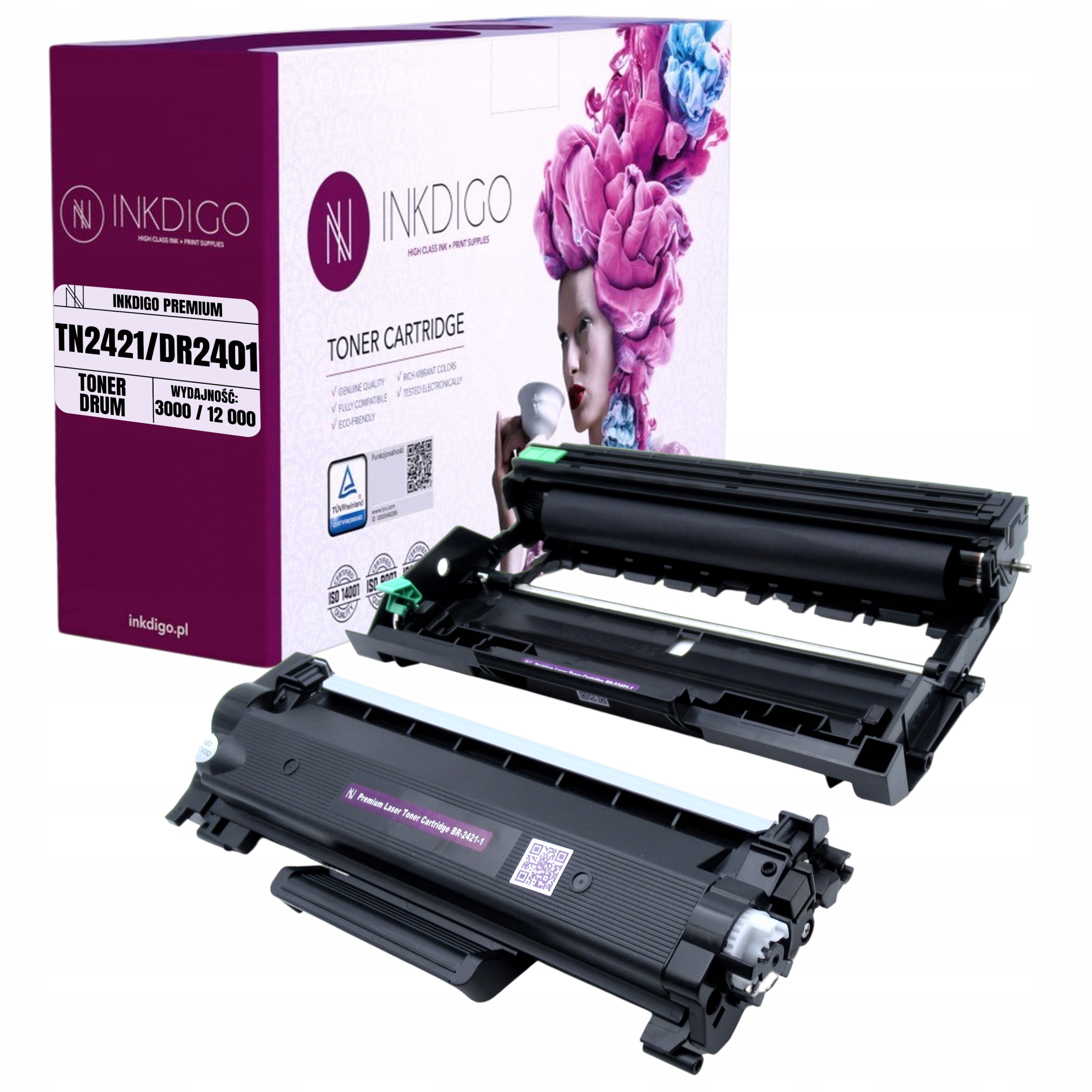 TONER i BĘBEN do DRUKARKI BROTHER HL-L2312D HL-L2372DN DCP-L2552DN TN2421