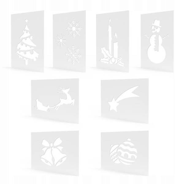 SZABLONY ŚWIĄTECZNE NA OKNA BOŻE NARODZENIE