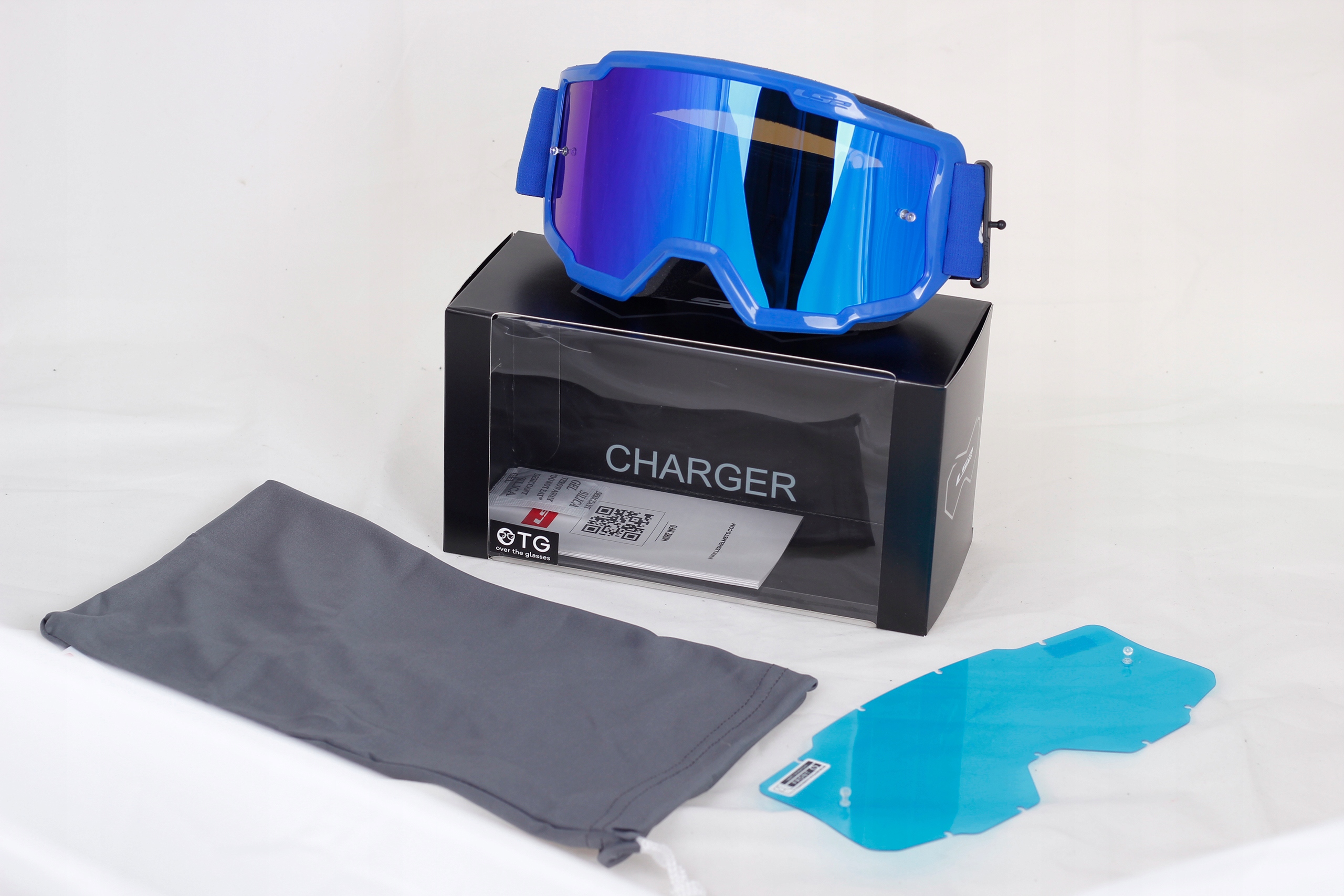 LS2 CHARGER GOGLE CROSS ENDURO MOTOCROSS ATV BLUE 2 szyby lustrzany wizjer Producent LS2