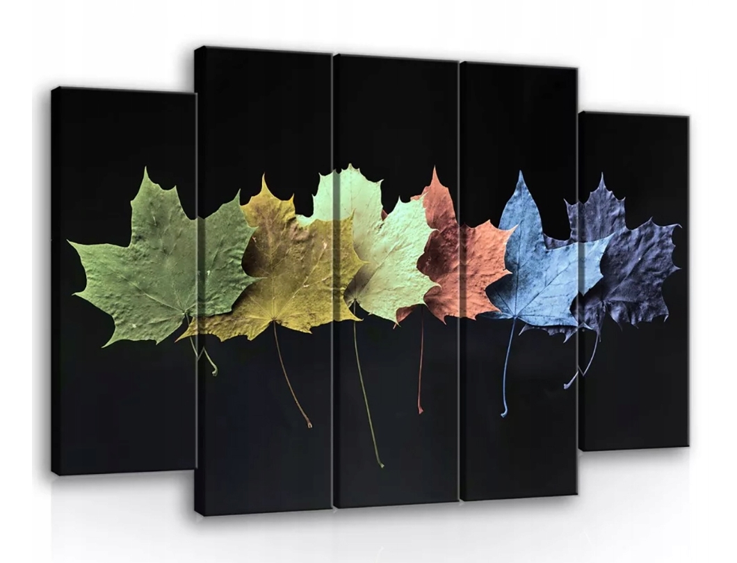 Obraz 150x100 modulárny javorové listy jeseň minimalizmus moderný akcent